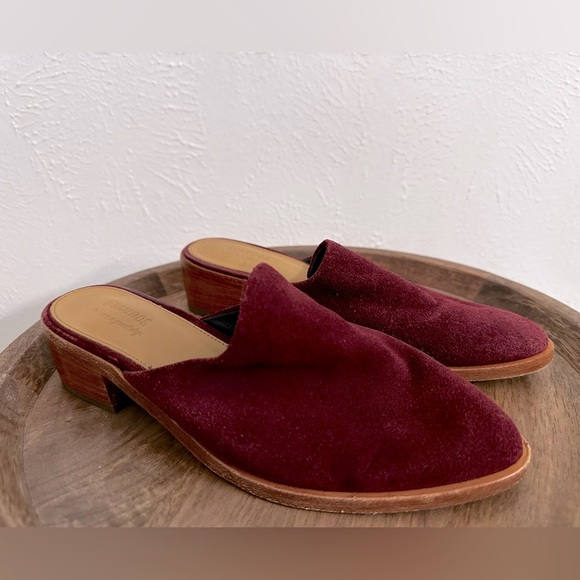 Soludos Suede Burgundy Mules- 6.5 - Picture 2 of 4
